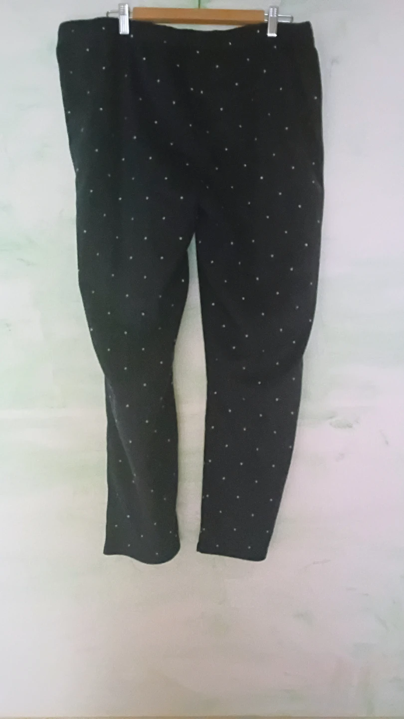 Navy polka dot pajama set - Long sleeve top & pants - photo 4