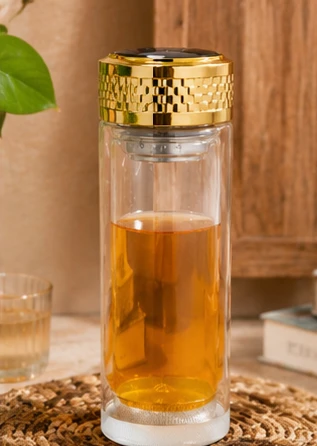 Luxury Double Wall Glass Tea Infuser Bottle Brand - photo 2