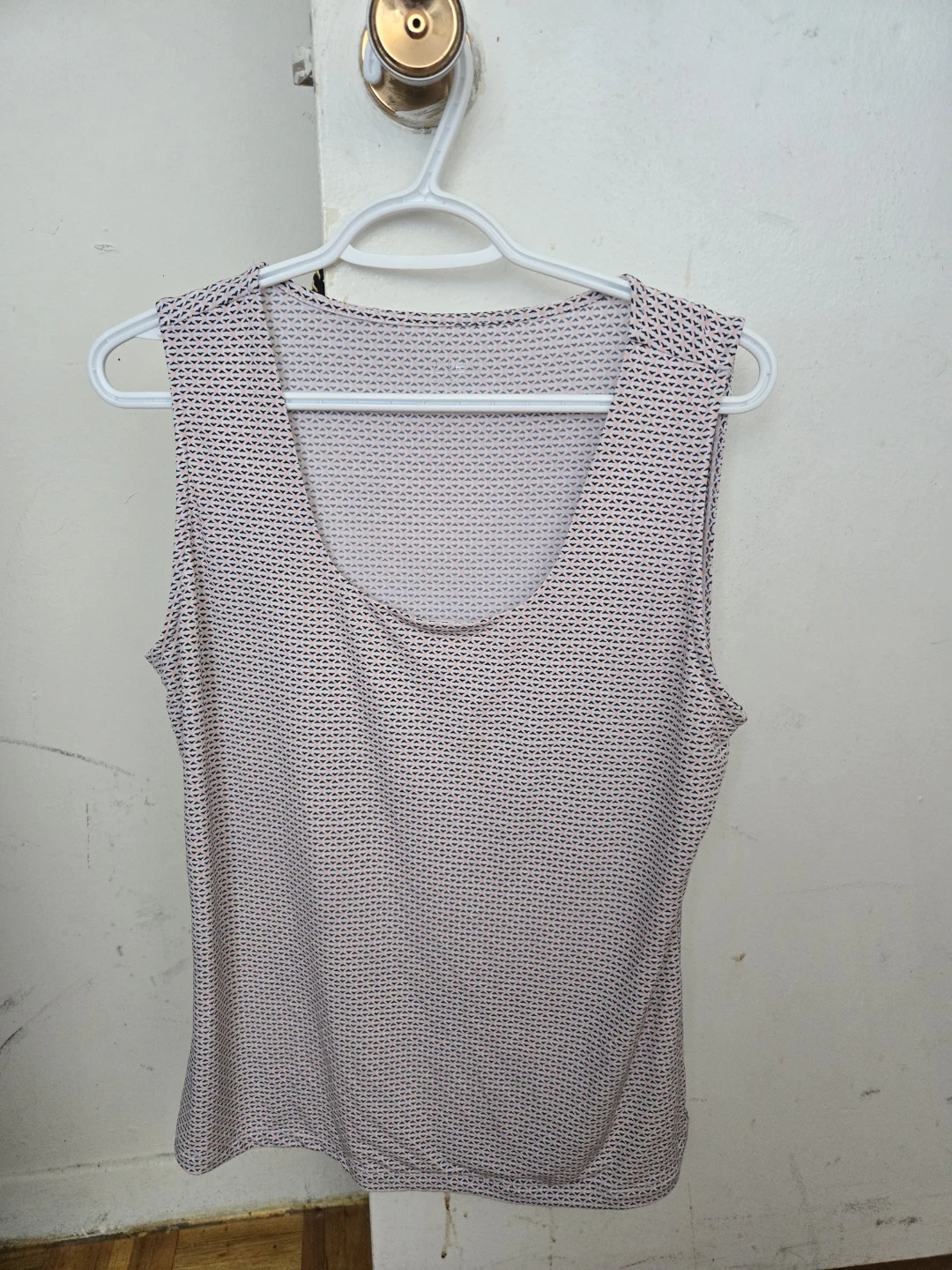 Style & Co. Women's Tank Top - Pink Geometric Print - Size L