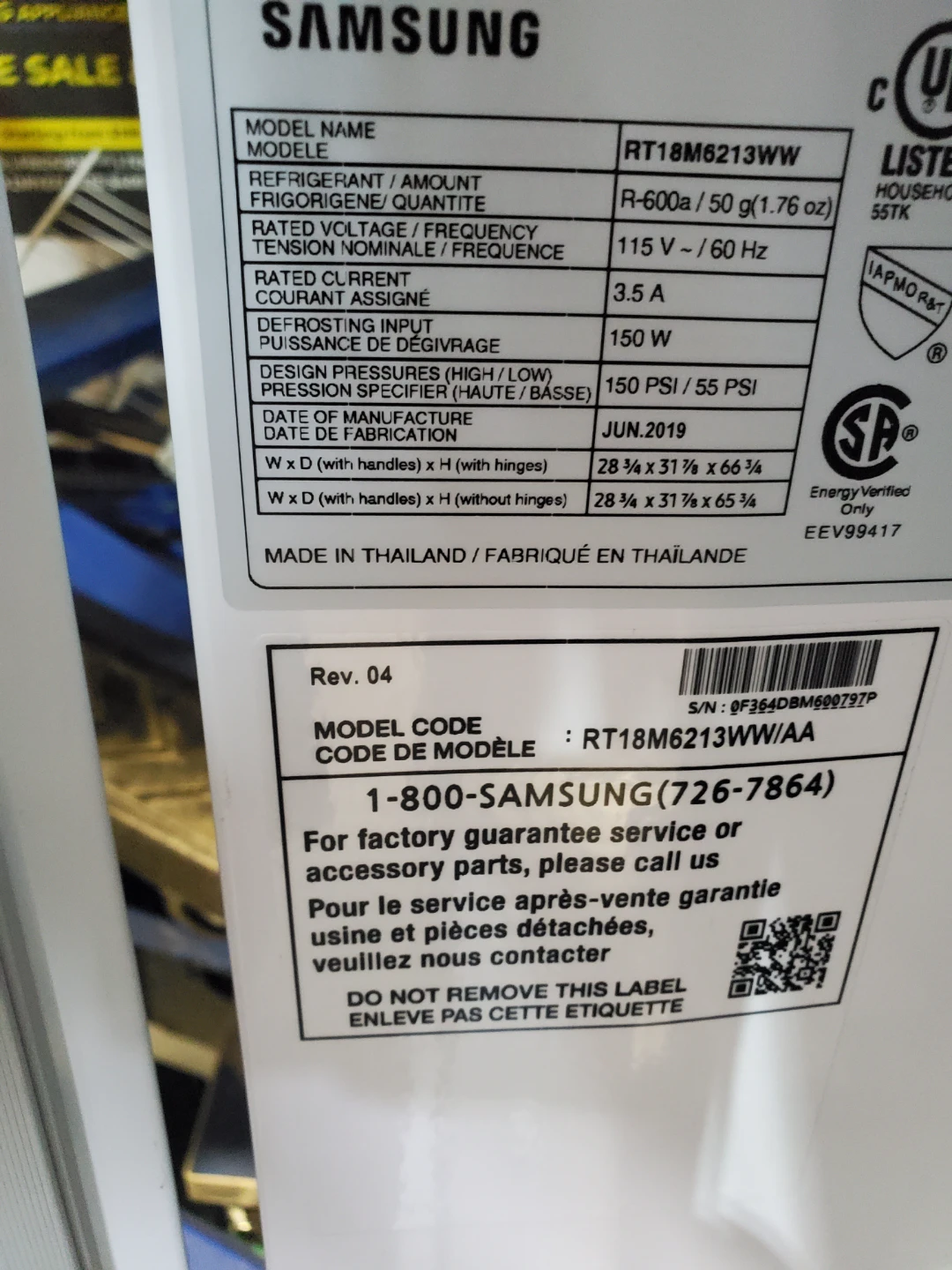 Samsung RT18M6213WW Top Freezer Refrigerator - photo 3