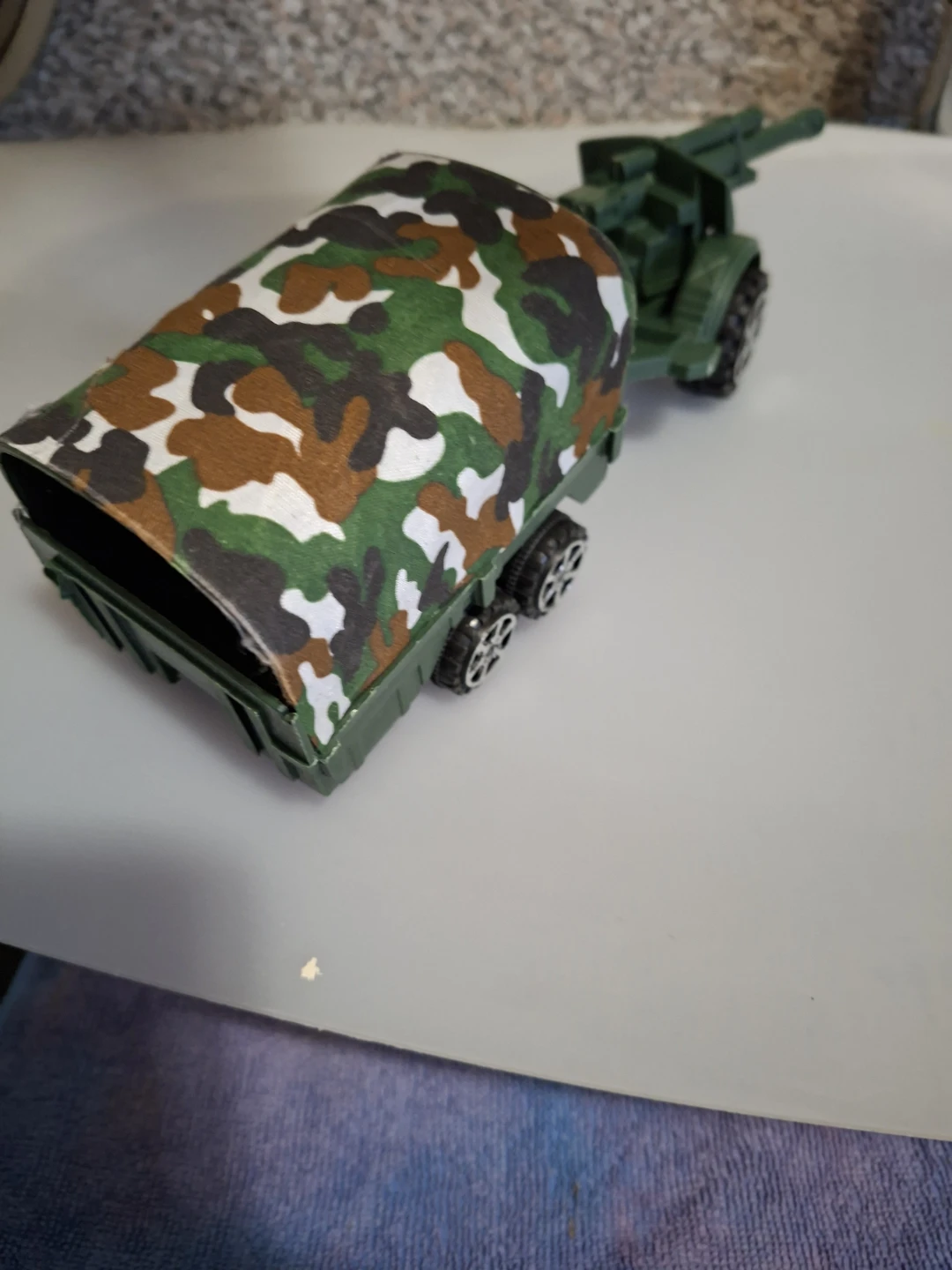 Toy Military Cannon with Camo Trailer