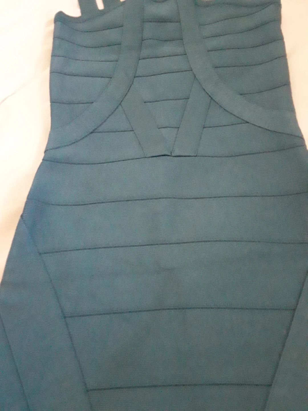 BEBE Teal Bandage Dress with Strappy Back - photo 4