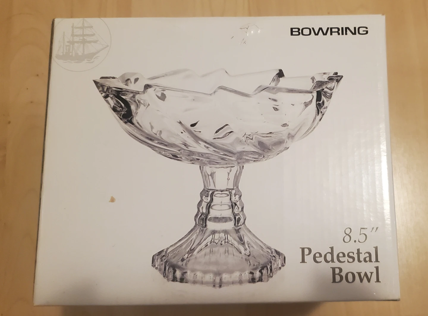 Bowring 8.5" Pedestal Glass Bowl