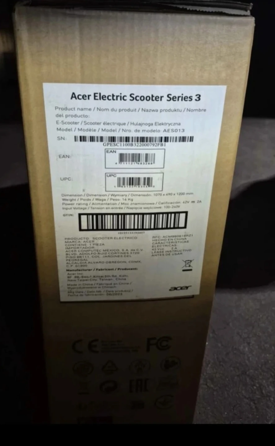 Acer Electric Scooter Series 3