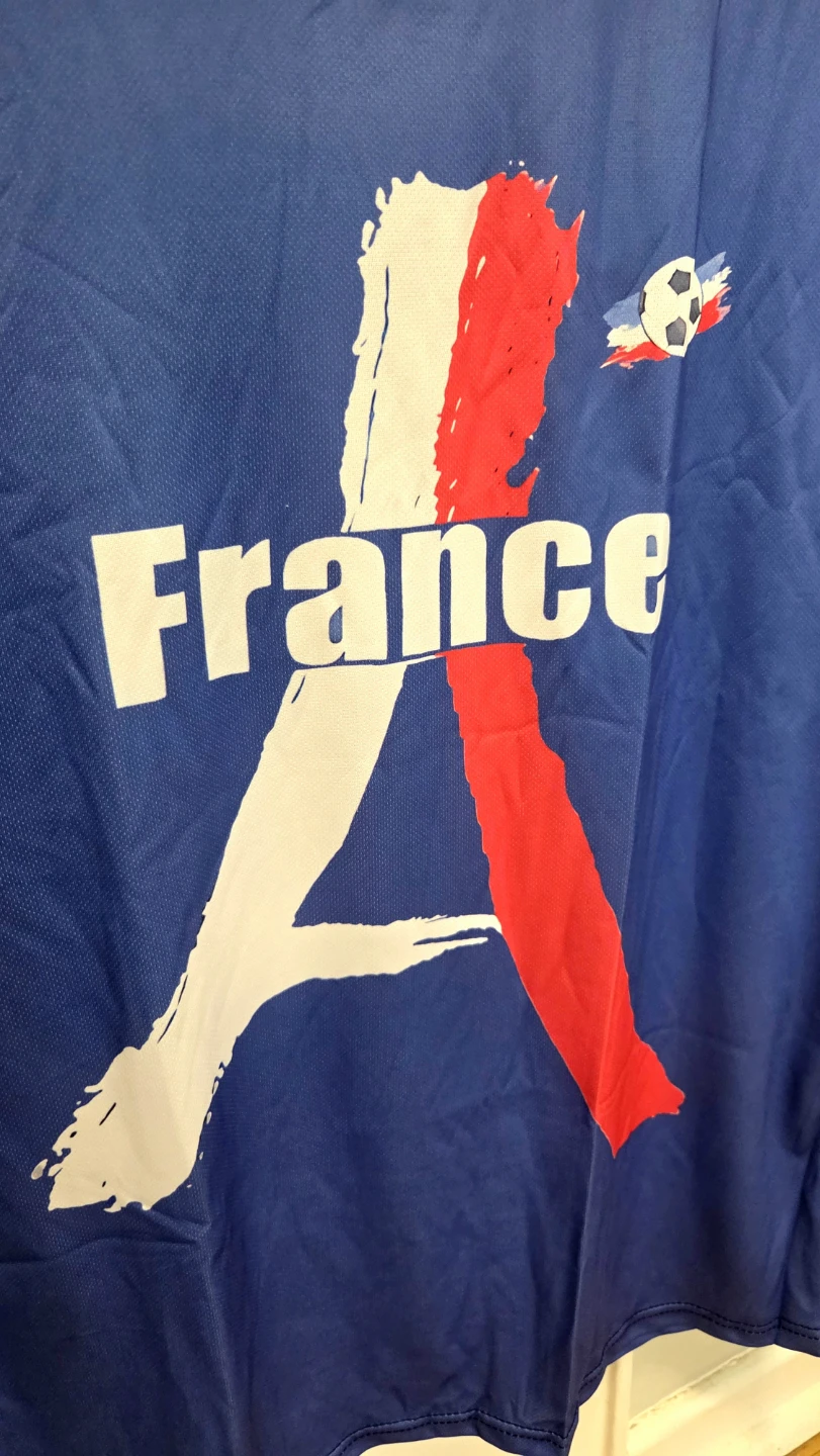 France Soccer Jersey – Blue Polyester Shirt – Size L *new - photo 2