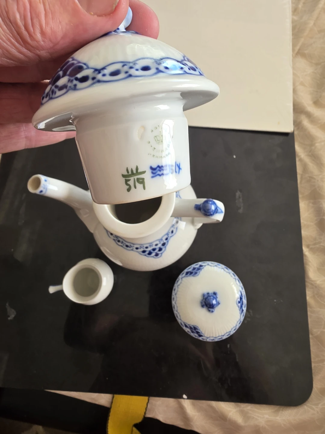Royal Copenhagen Porcelain Coffee Pot Set Blue Fluted Rex - photo 2