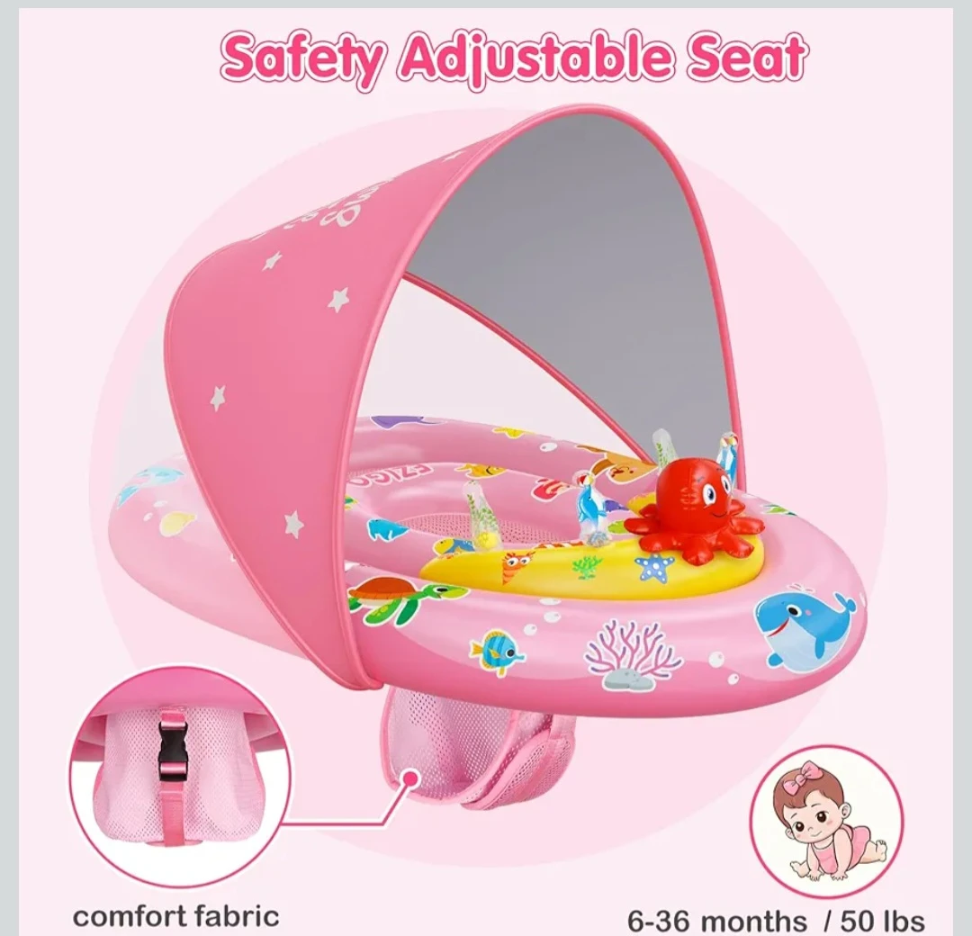 EZIGO Baby Swim Float with Canopy - photo 4