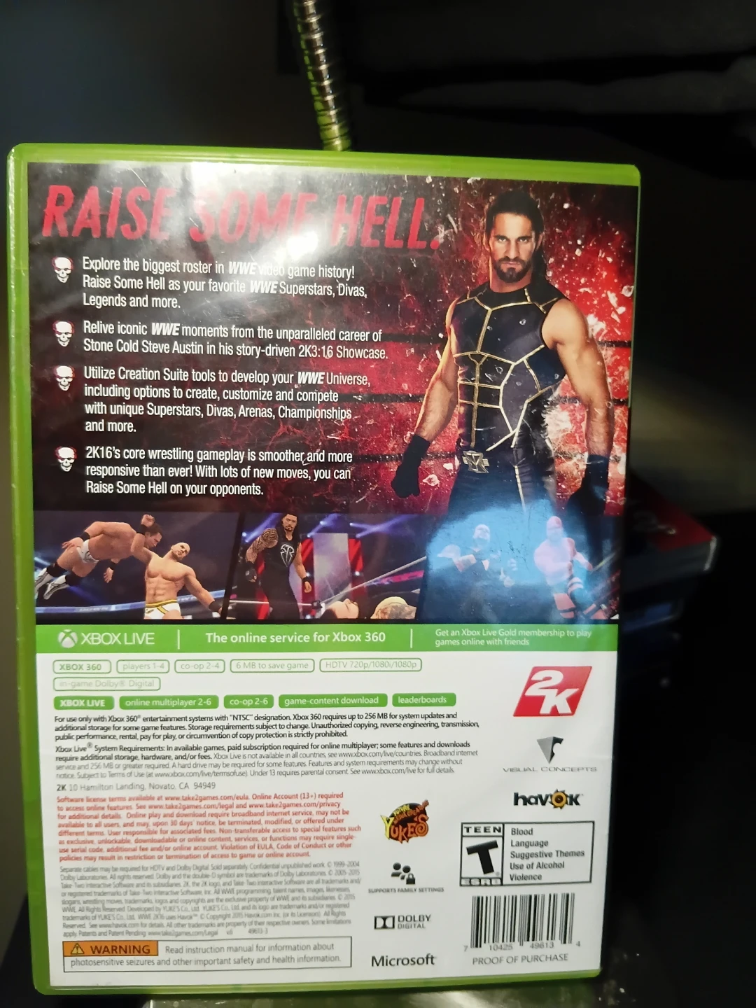WWE 2K16 Xbox 360 Video Game - photo 2