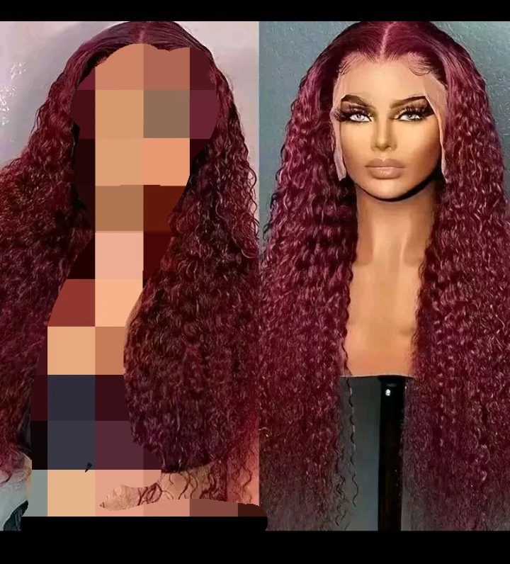 Deep Wave Burgundy Lace Front Wig