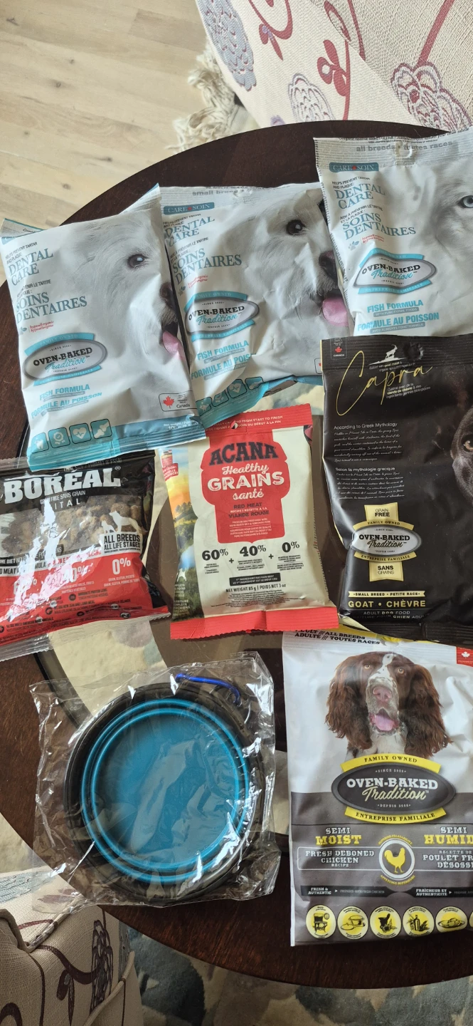 Various Healthy Pet Food Bags and Collapsible Bowl - photo 2