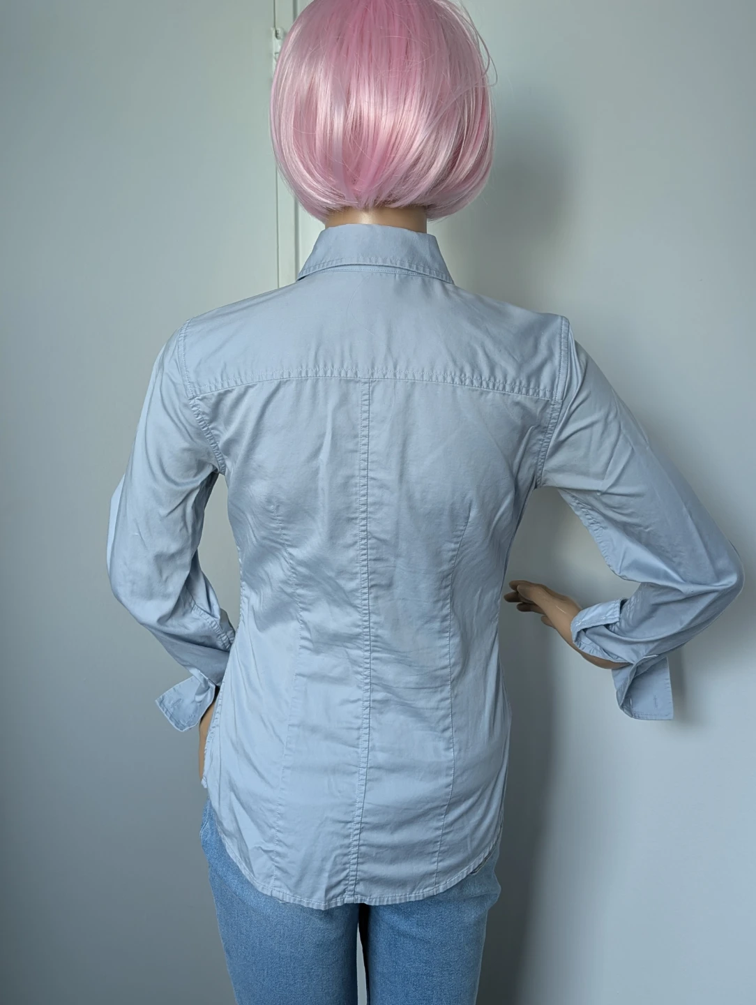 Tristan Light Blue Fitted Button-Up Shirt - photo 2