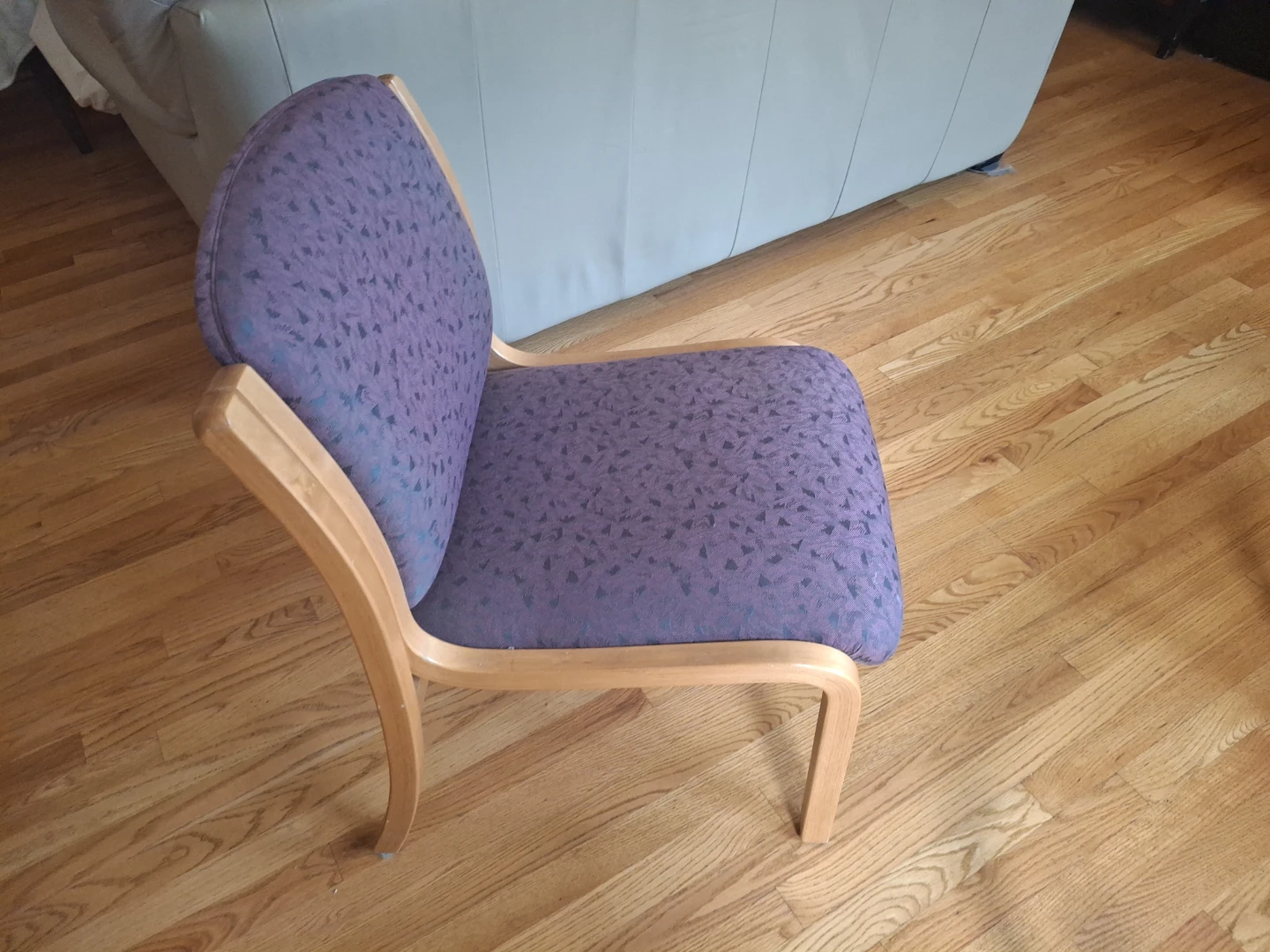 Purple Upholstered Dining Chair Wood Frame Accent - photo 2