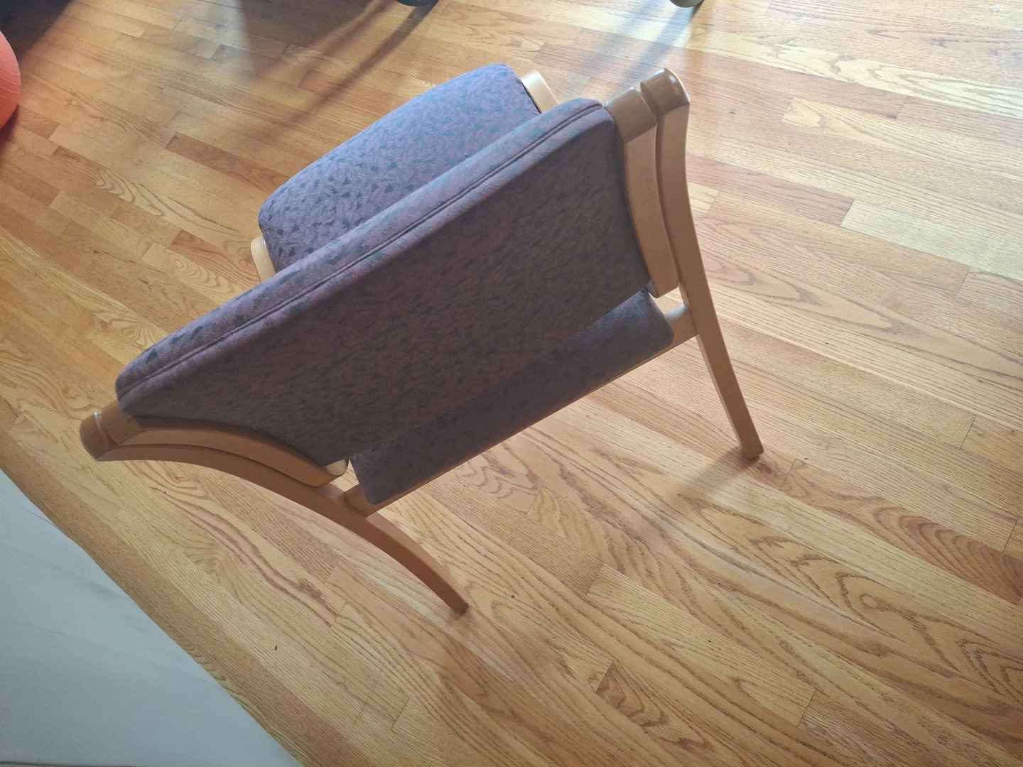 Purple Upholstered Dining Chair Wood Frame Accent - photo 3