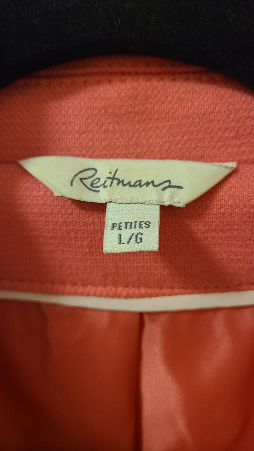 Reitmans Coral Pink Blazer - Size Petite L/G - photo 2