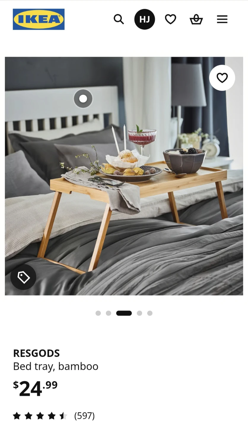 IKEA RESGODS Bed Tray Bamboo