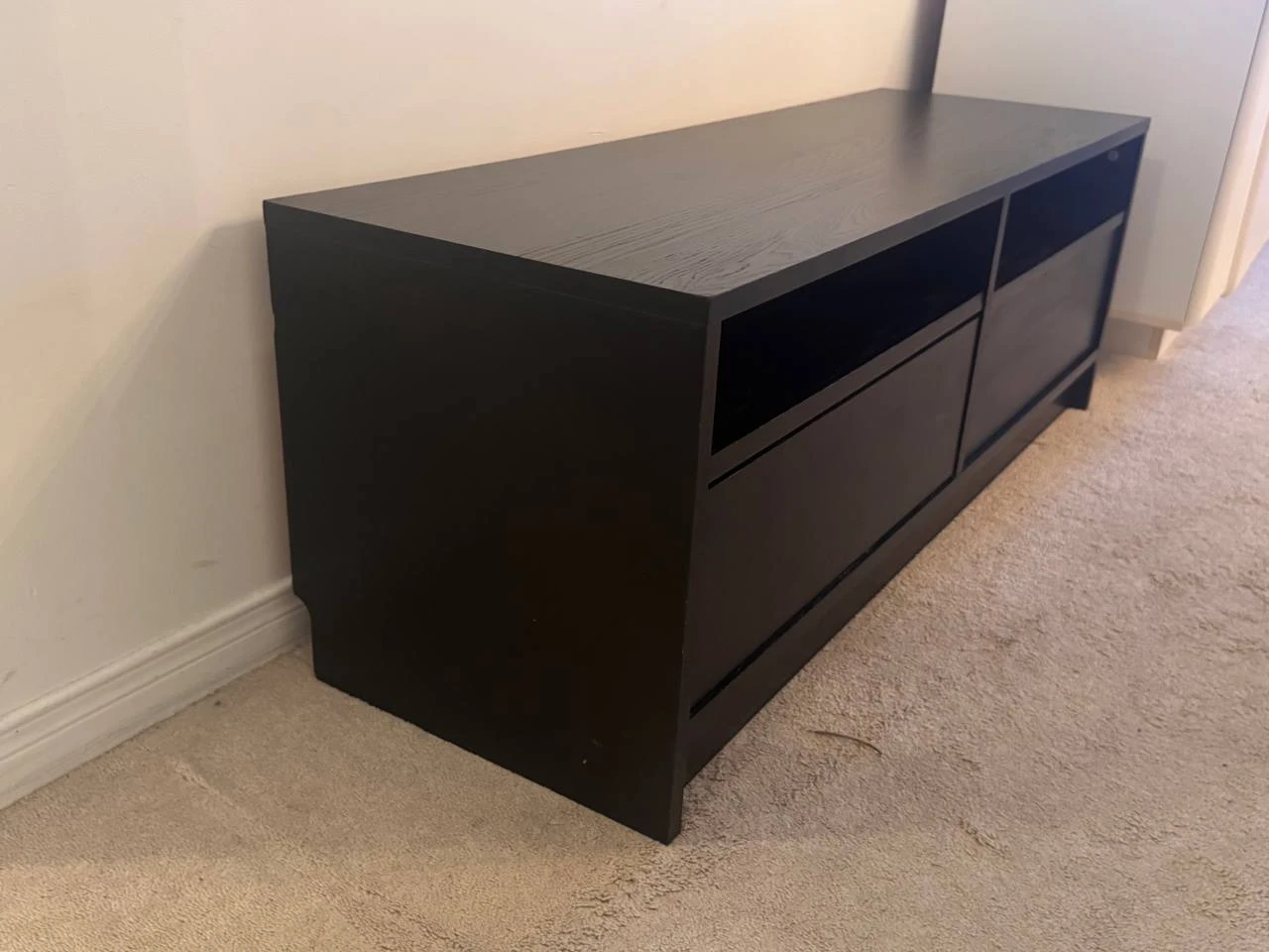 Black TV Stand with Storage - photo 2