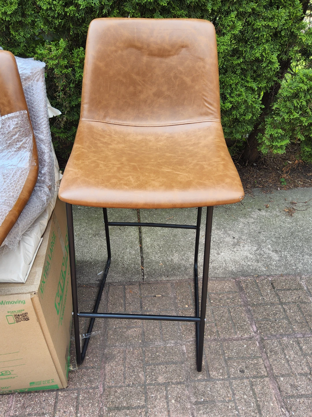 Emma Oliver Set 4 Kitchen Bar 30" Brown LeatherSoft Barstool - photo 3