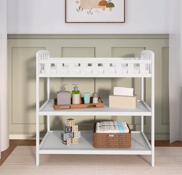 White Changing Table with shelves - photo 2