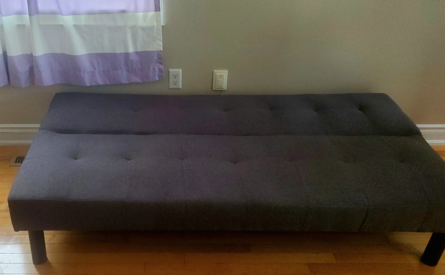 Dark Grey Tufted Futon Sofa - photo 3