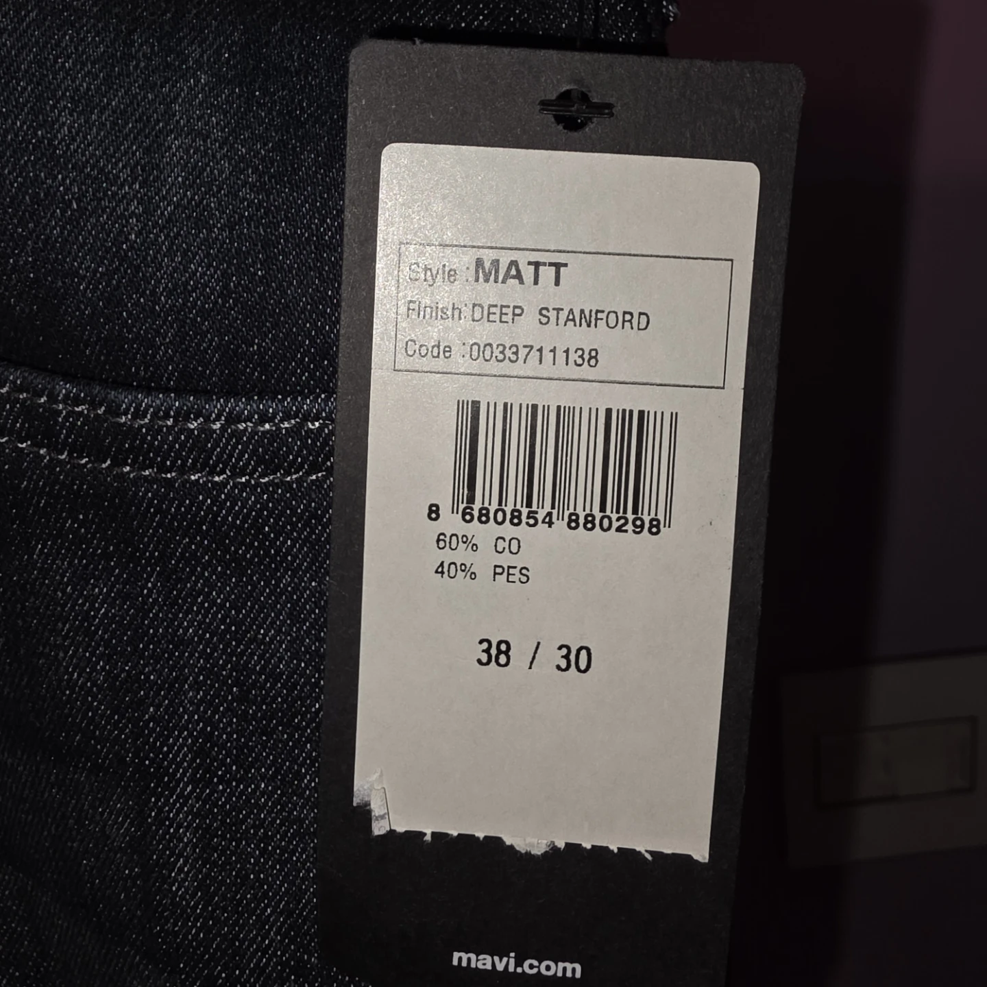 Mavi Matt Relaxed Straight Leg Jeans W38 L30 - photo 5