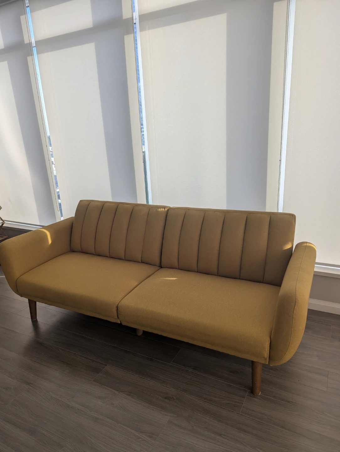 Wayfair Novogratz Brittany Convertible Sofa – Mustard Yellow - photo 2