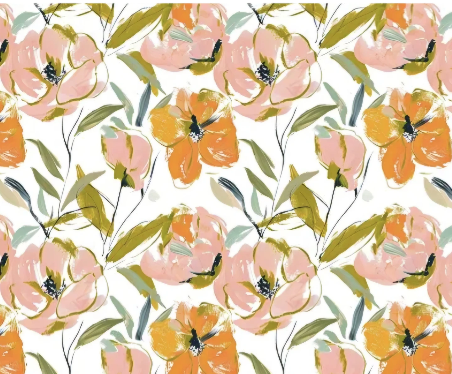 Floral Peel & Stick Self-Adhesive Wallpaper 17.5"×118"