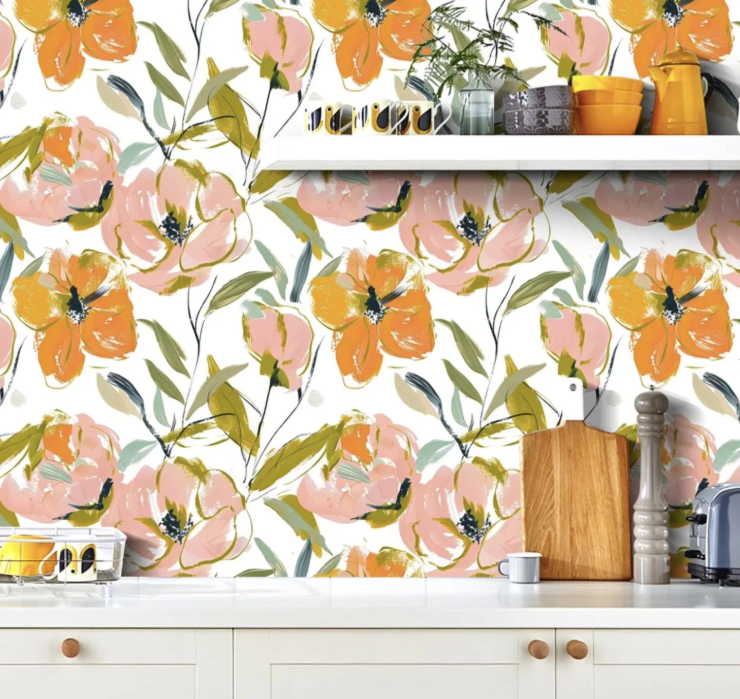 Floral Peel & Stick Self-Adhesive Wallpaper 17.5"×118" - photo 4