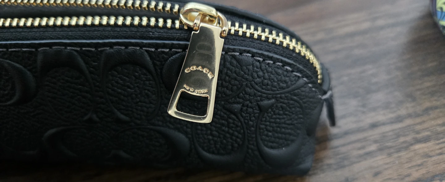 Coach Black Leather Signature Pen/Pencil Case - photo 5