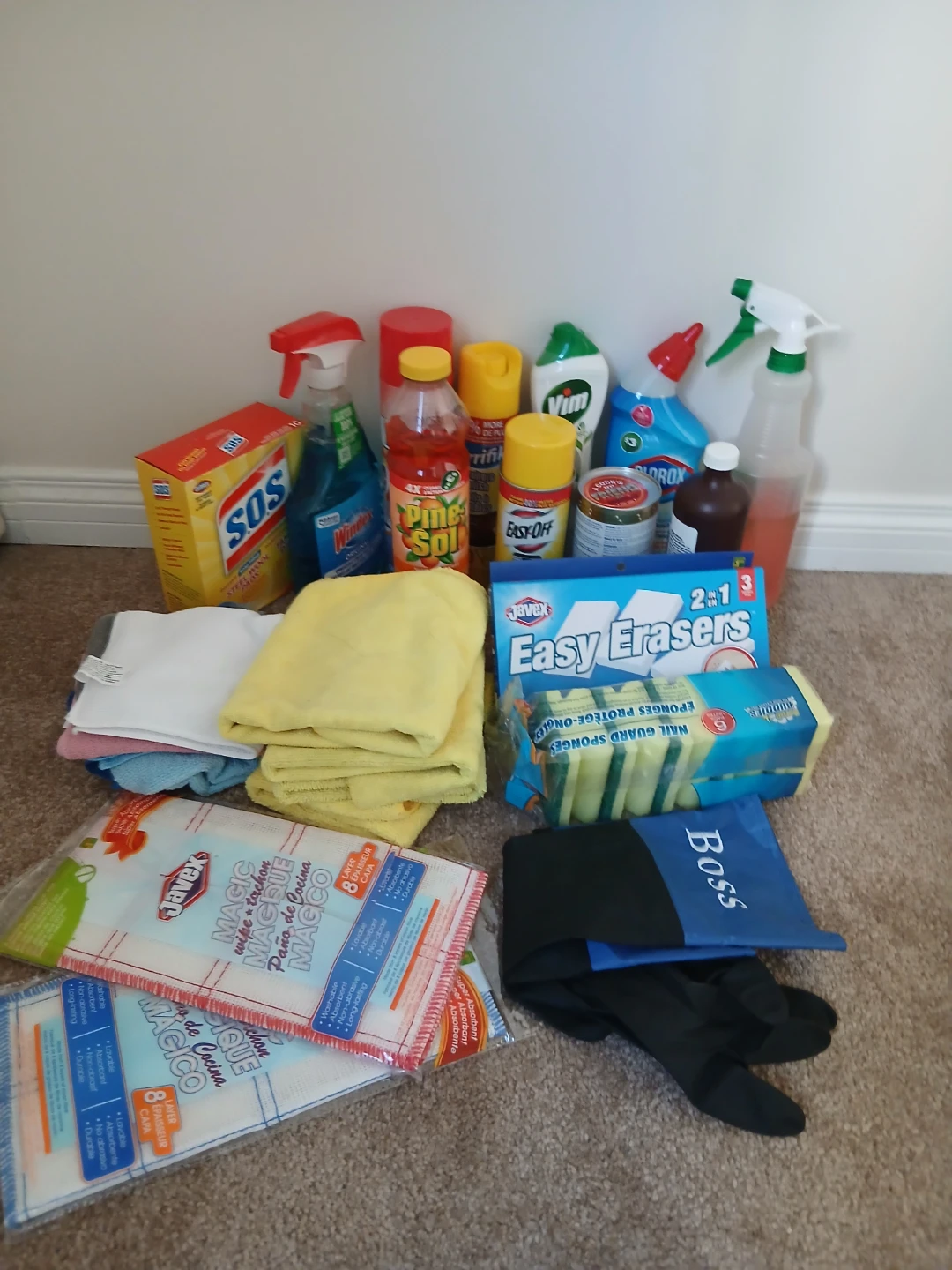 Assorted Cleaning Supplies and Tools