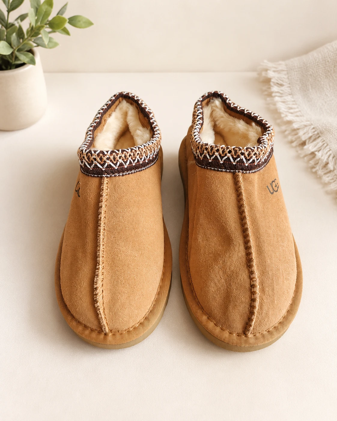 UGG Shearling Lined Slippers