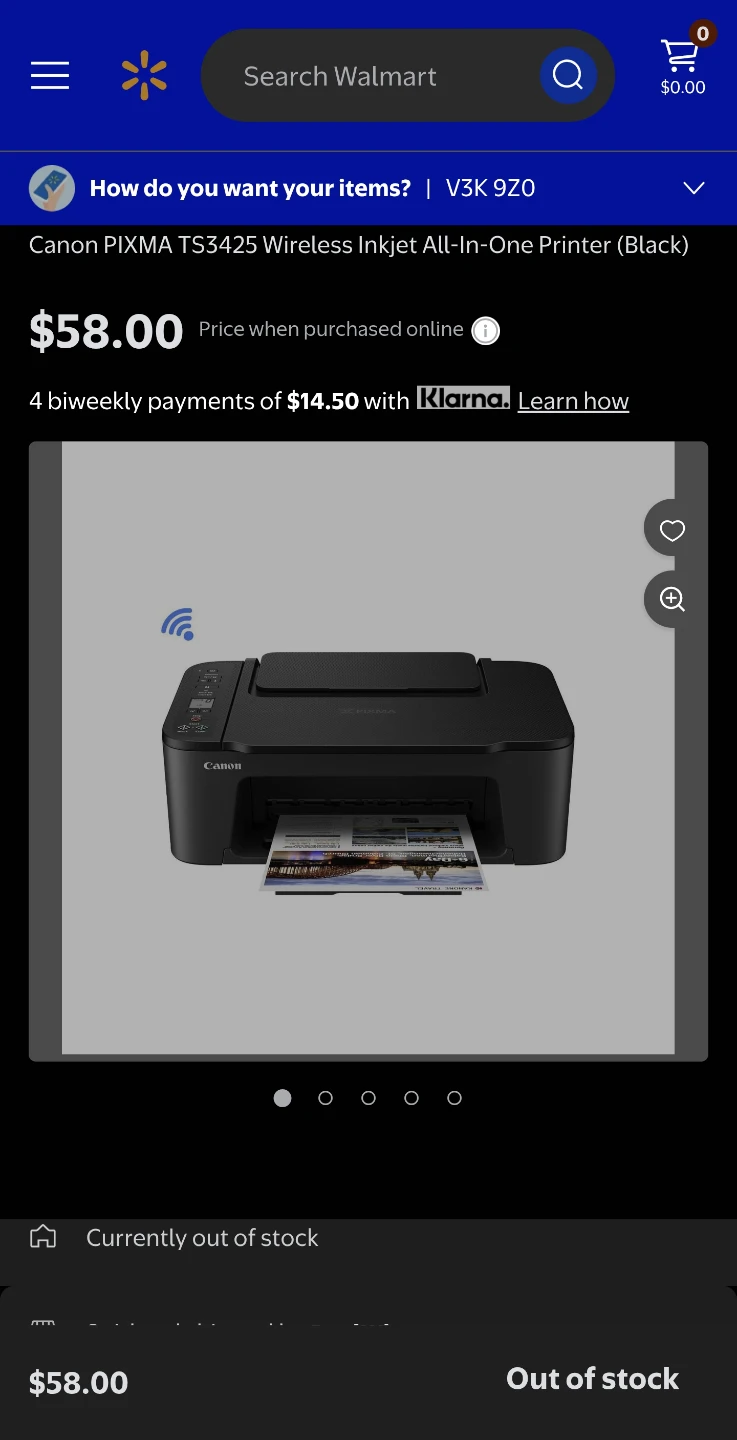 Canon PIXMA TS3425 Printer (Like New / Low Usage)