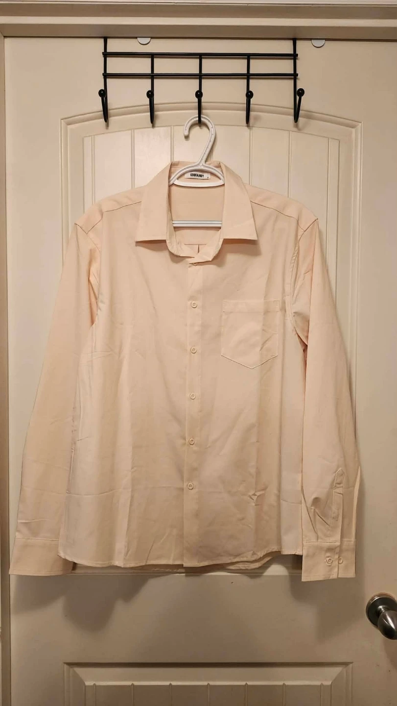 COOFANDY Long Sleeve Button-Up Shirt - Size M