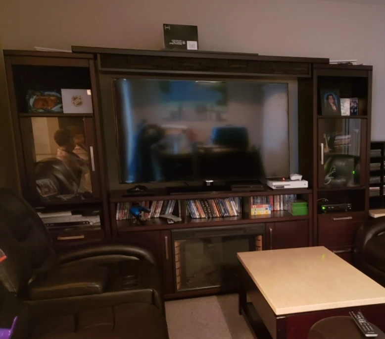 Entertainment Unit with Fireplace  Moving can deliver - photo 2