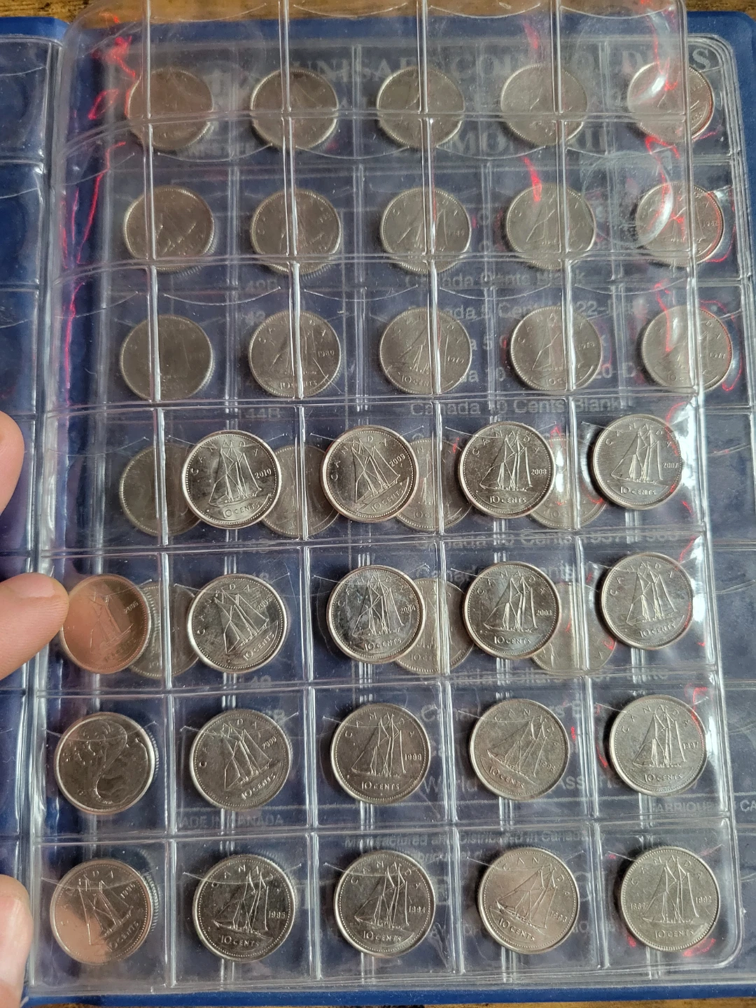 Canada 10 Cents Blank/Sans Date Coin Folder - photo 3