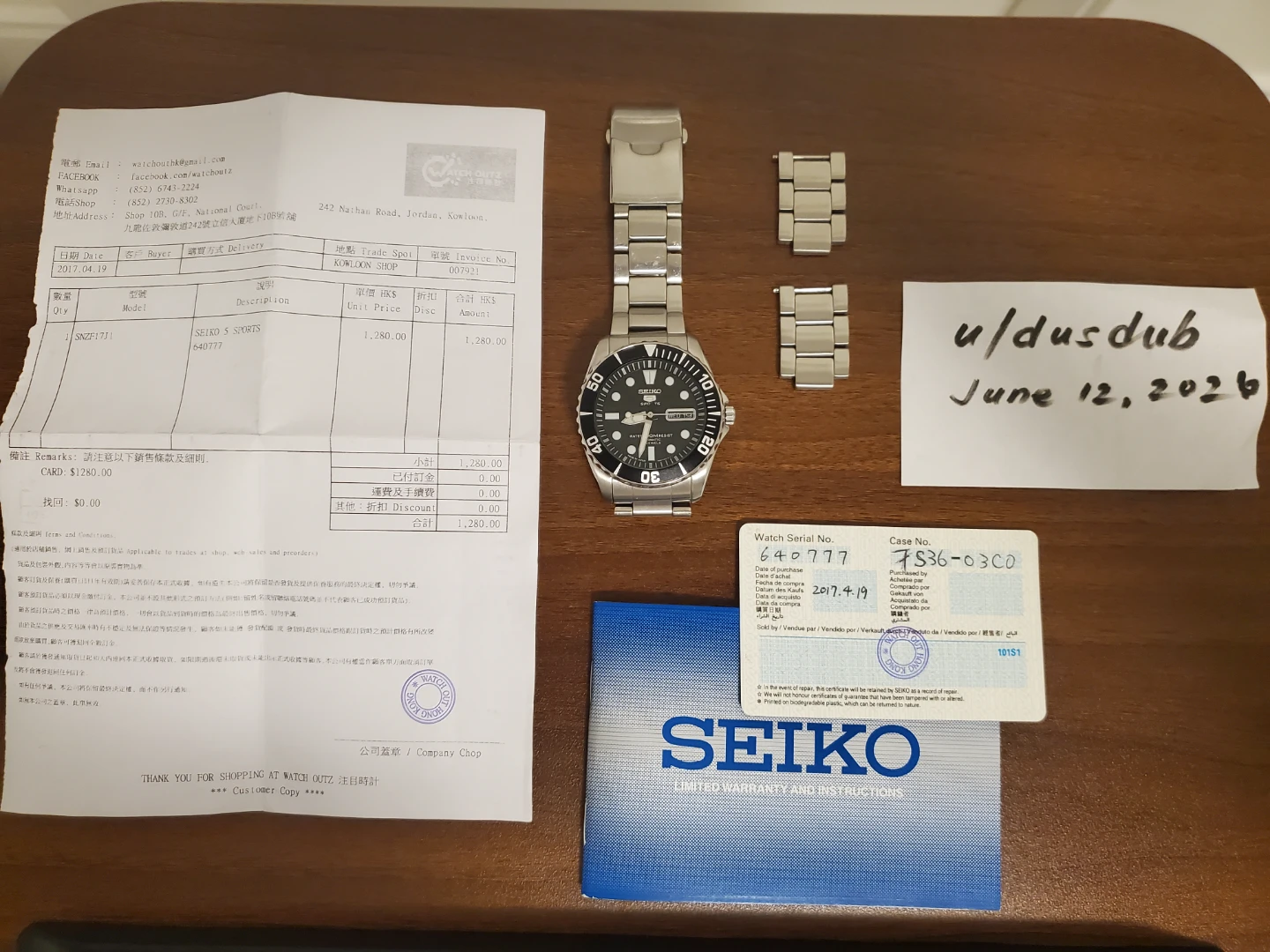 Seiko 5 Sports SNZF17J1 Automatic Watch