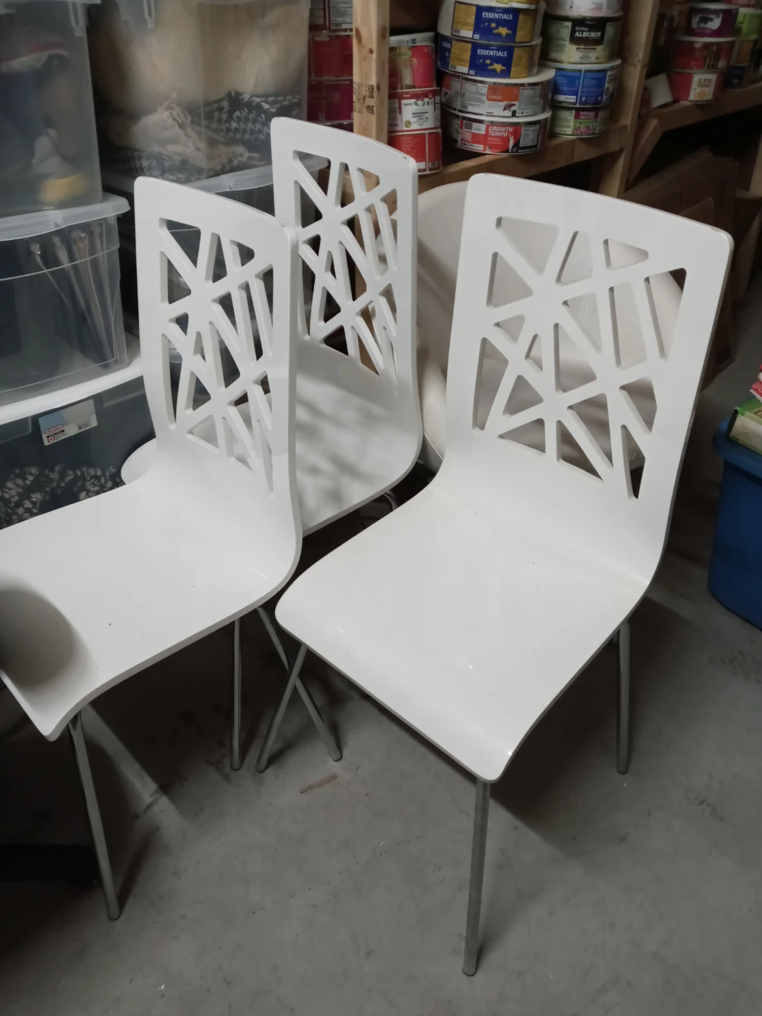 White Modern Dining Chairs (Set of 4)