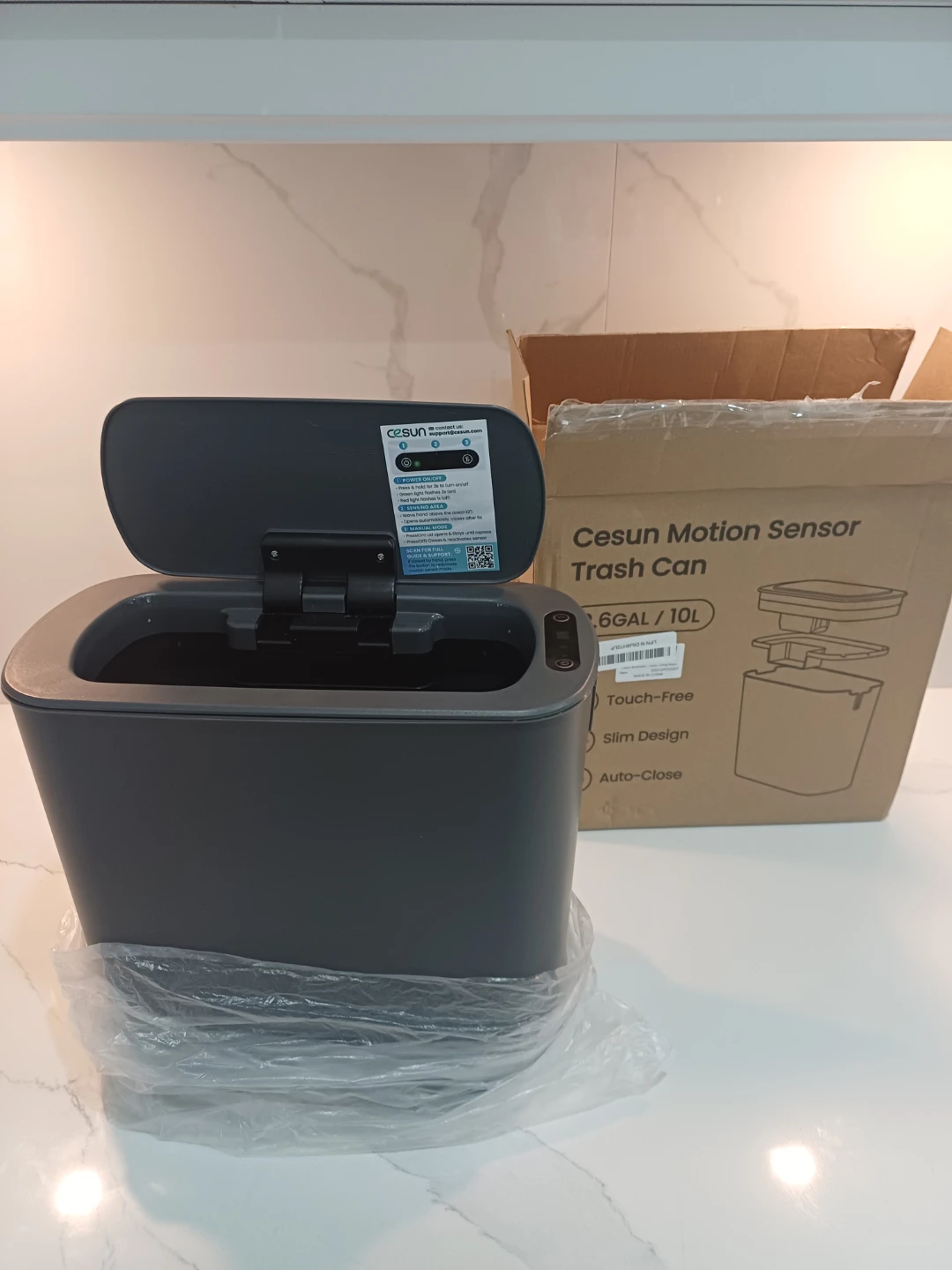 Censun Motion Sensor Trash Can-10L/ 2.6Gal - photo 5