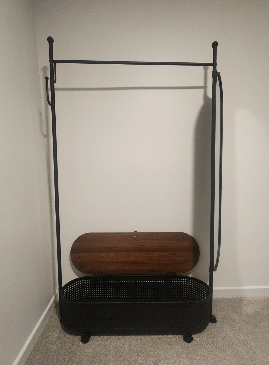 Hall Tree with Mirror and Storage Bench - photo 2