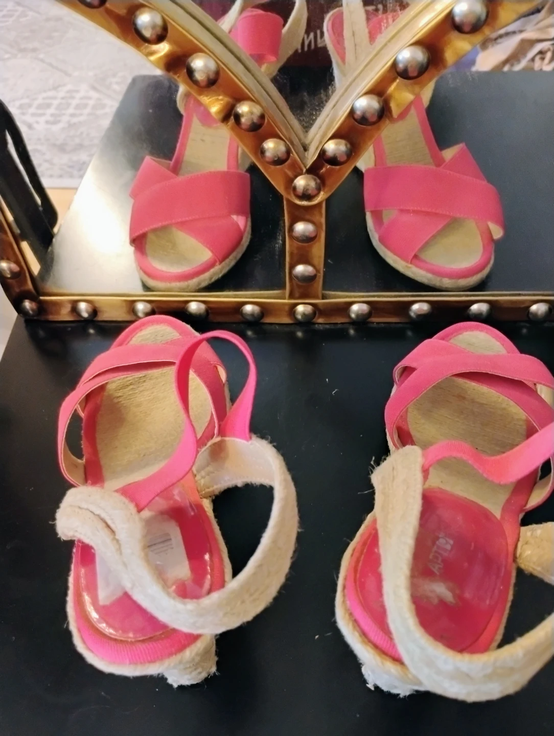 Apt. 9 Pink Espadrille Wedge Sandals - photo 3