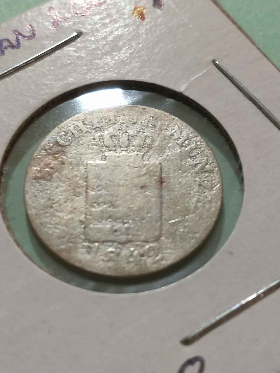 1842 German Saxony 2 Groschen Silver Coin - photo 2