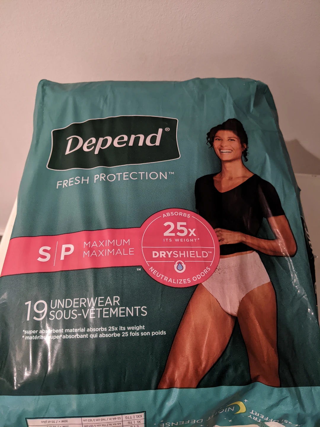Depend Fresh Protection Underwear Size S
