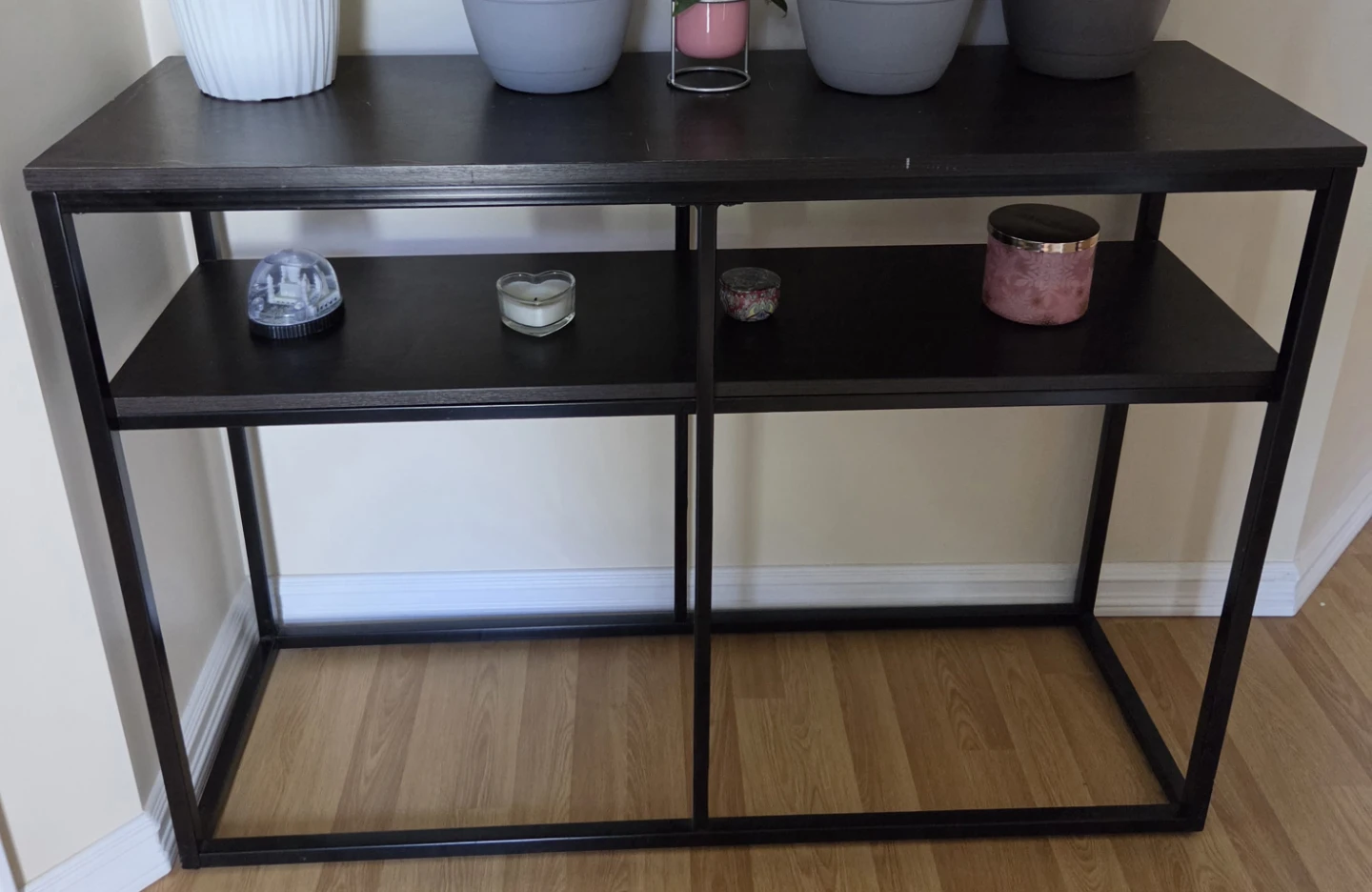 Black Metal Console Table