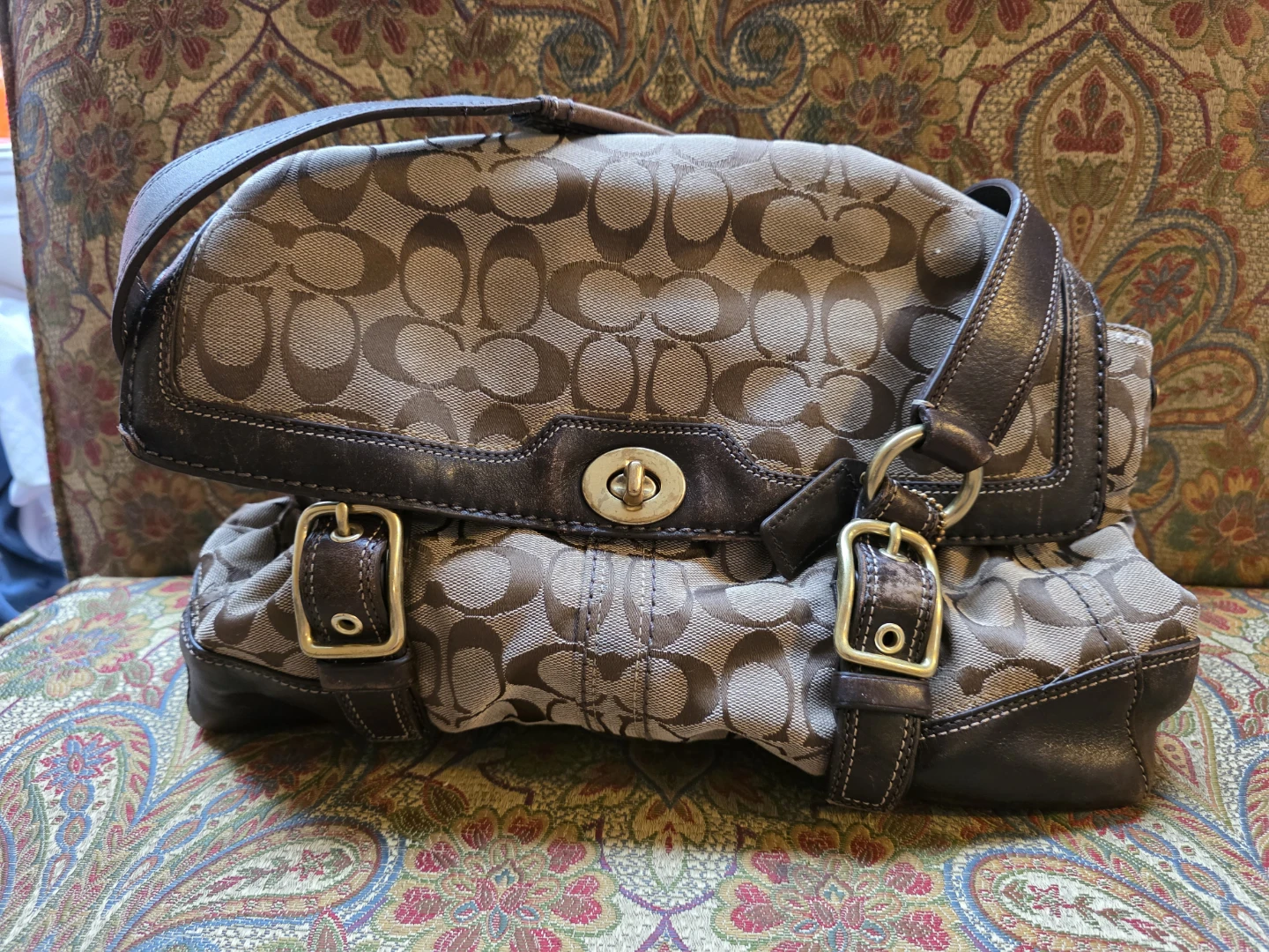 Coach Signature Canvas Hobo Bag