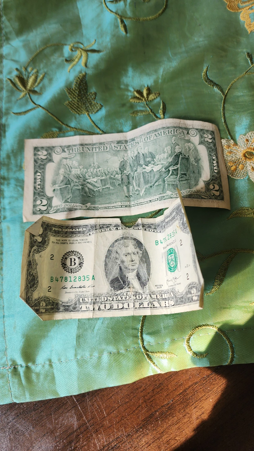 Two Dollar Bills - United States Currency
