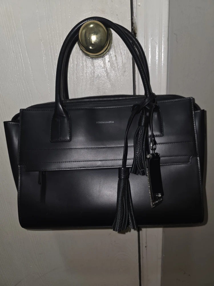 Black BCBGMAXAZRIA Tote Bag with Tassel Detail - photo 2