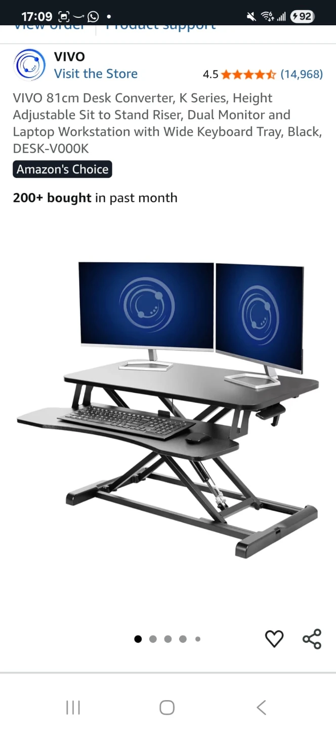 Adjustable Standing Desk Converter - Excellent condition