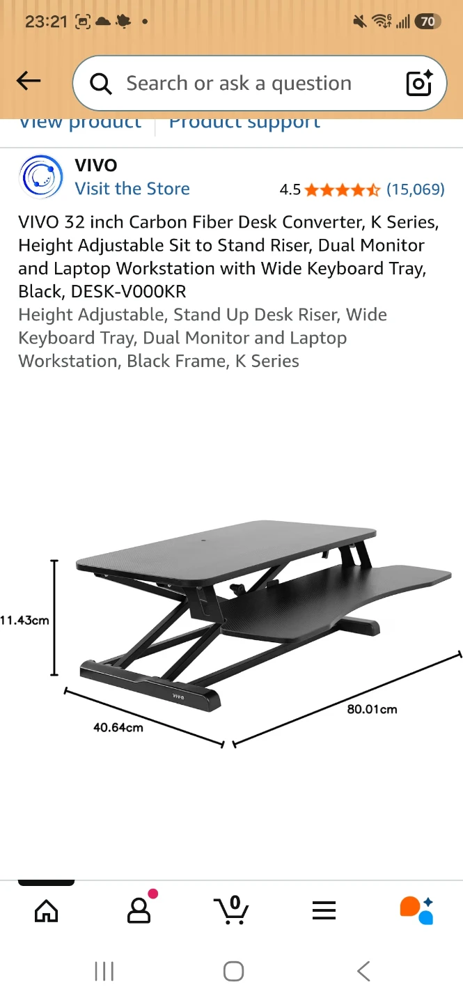Adjustable Standing Desk Converter - Excellent condition - photo 2