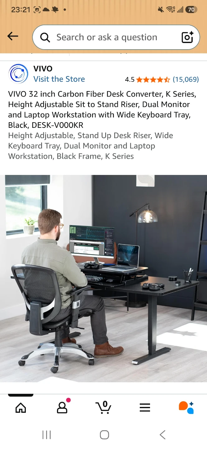 Adjustable Standing Desk Converter - Excellent condition - photo 3