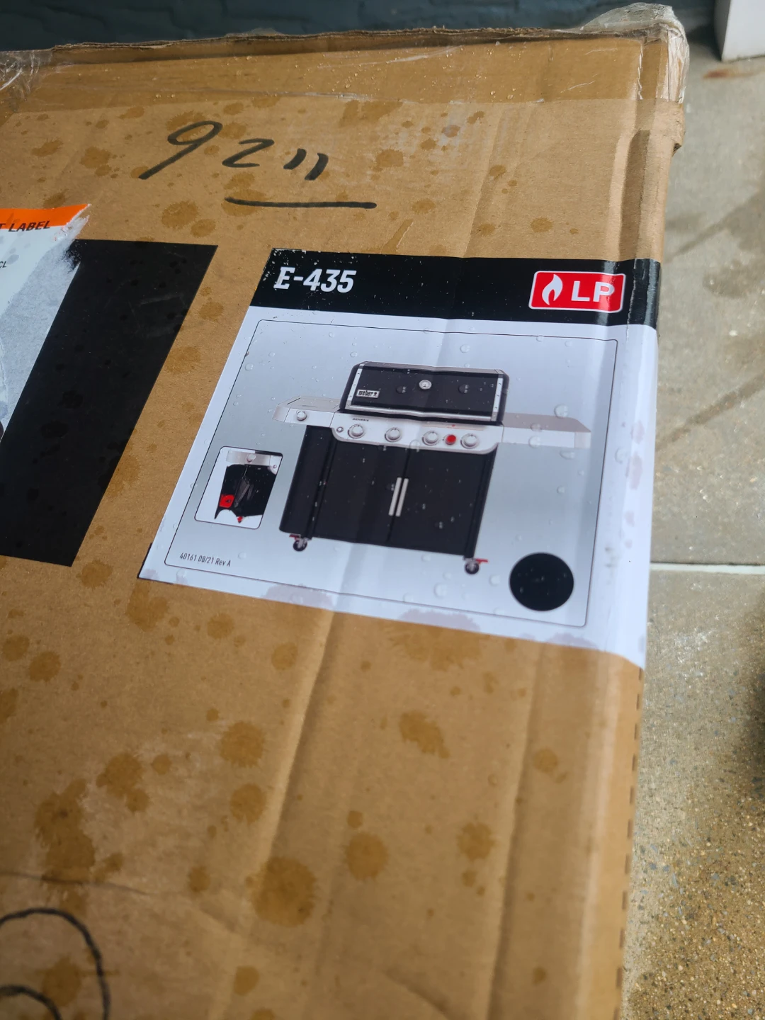 New Weber E 435 LP gas grill with side burner
