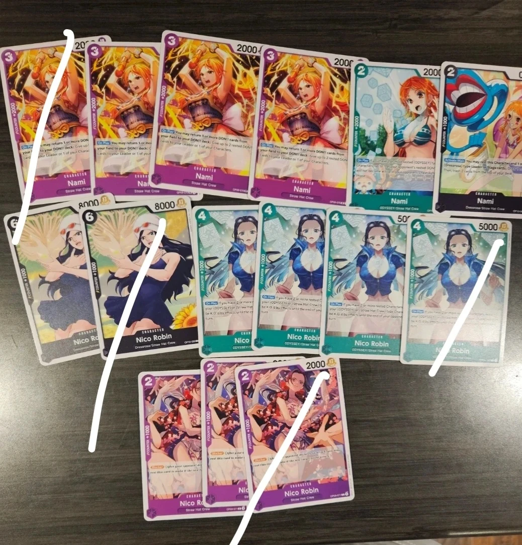 One Piece Card Game Lot - Monkey D. Luffy, Nami, Nico Robin - photo 5